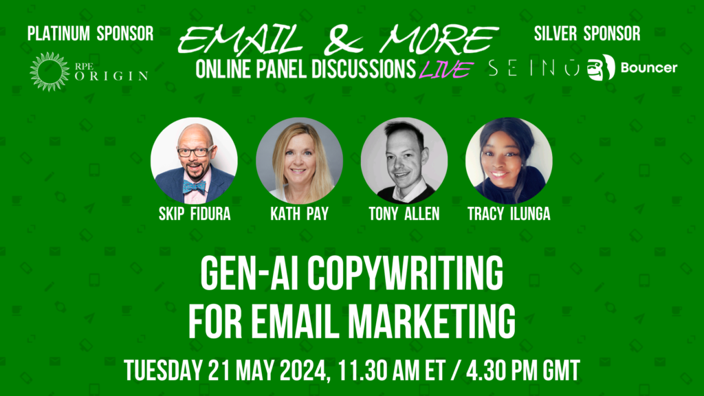 Email & More: GenAI Copywriting for Email Marketing with Skip Fidura, Kath Pay, Tony Allen, and Tracy Ilunga